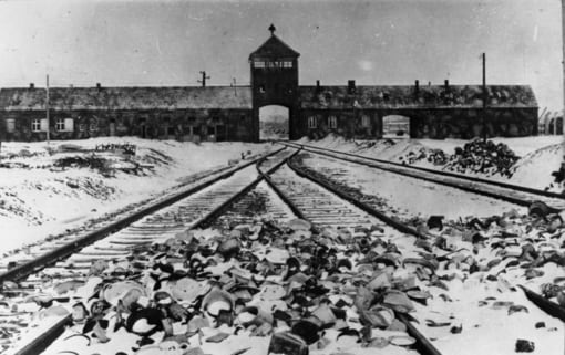 Auschwitz-Birkenau, Aufnahme kurz nach der Befreiung 1945