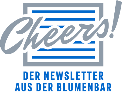 Logo Blumenbar Newsletter grau blau