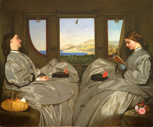 Augustus Leopold Egg_ The Travelling Companions. Ölgemälde zweier reisender Frauen