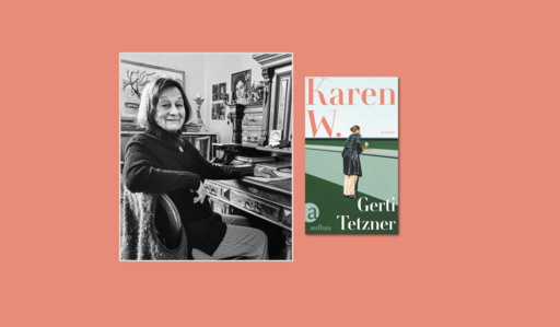 Banner mit Portrait von Gerti Tetzner und Cover von Karen W.