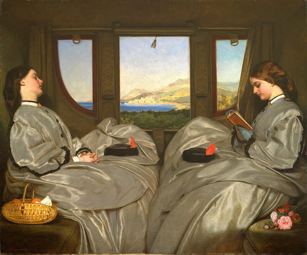 Augustus Leopold Egg_ The Travelling Companions. Ölgemälde zweier reisender Frauen