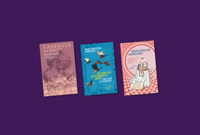 Grafik mit drei Titeln aus der Reihe "Das große Buch im kleinen Format" 