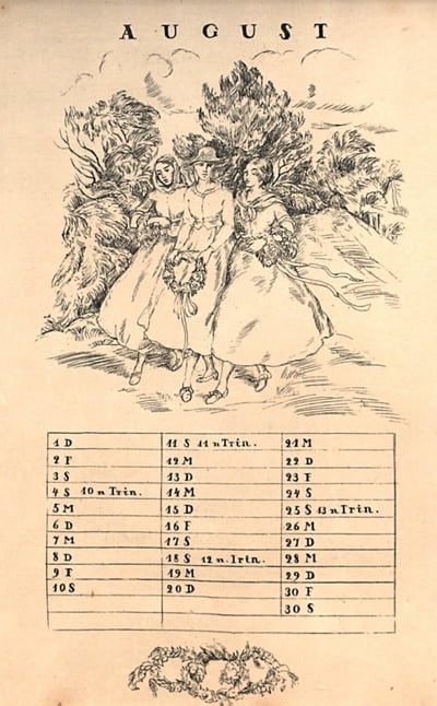 Ursula Dehmel, Kalender