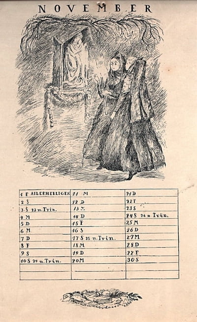 Ursula Dehmel, Kalender