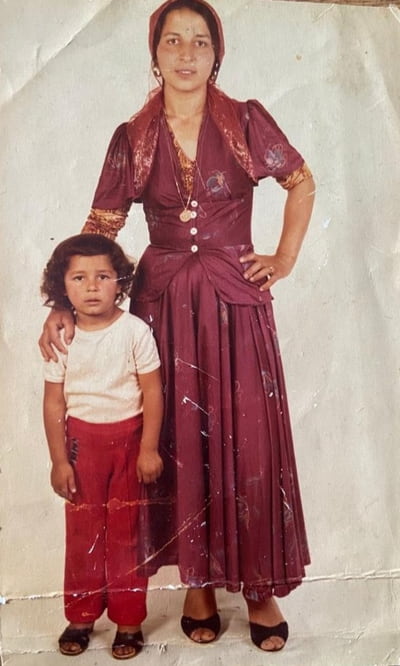 Gianni Jovanovic und seine Mutter, ca. 1984