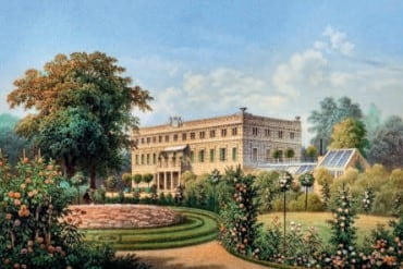 Park und Schloss Günthersdorf, um 1850