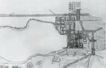 Entwurfsplan für Schloss Pförten
