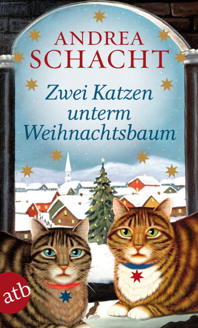 Zwei Katzen unterm Weihnachtsbaum