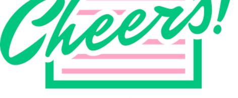 Cheers Logo Grün Rosa