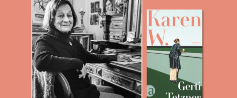 Banner mit Portrait von Gerti Tetzner und Cover von Karen W.