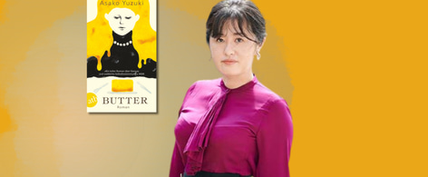Banner mit Porträt von Asako Yuzuki und Cover von Butter