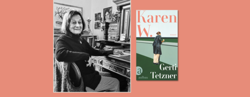 Banner mit Portrait von Gerti Tetzner und Cover von Karen W.