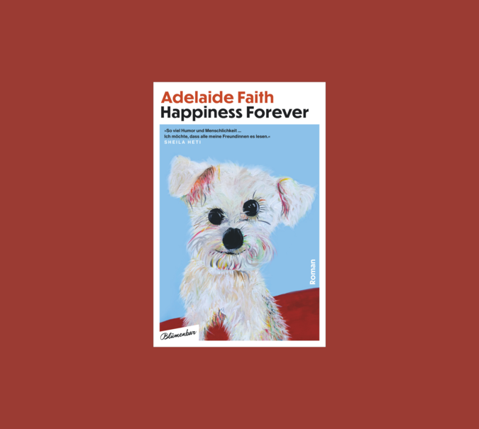 Cover von Adelaide Faith, Happiness Forever auf ziegelrotem Hintergrund