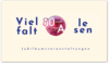 Jubiläumslogo 80 Jahre Aufbau Verlage mit Schrift "Vielfalt lesen – Jubiläumsveranstaltungen"
